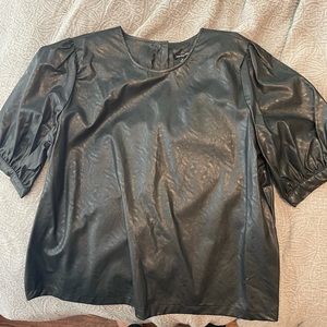 Black Pleather Shirt